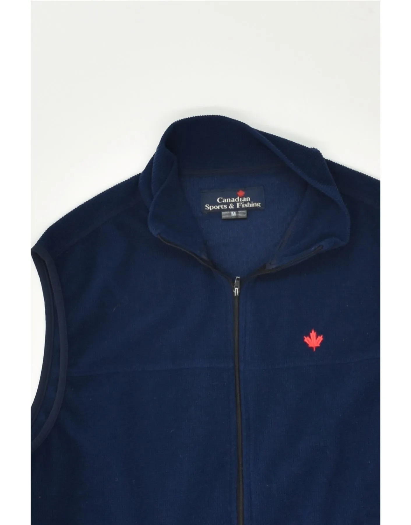 CANADIENS Womens Fleece Gilet UK 14 Medium Navy Blue Polyester